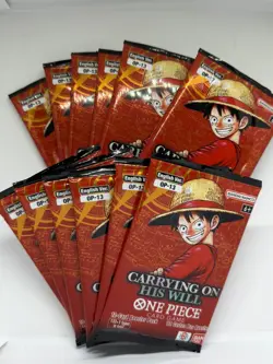 Lot Of 12 One Piece OP-13 Sealed Carrying on His Will Booster Packs English - Image 1