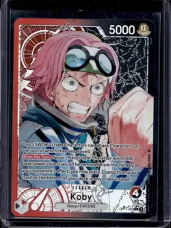 2025 One Piece A Fist of Divine Speed Koby Leader Alternative Art #OP11-001 - Image 1