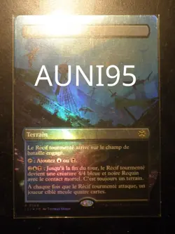 mtg magic extended borderless FOIL FRENCH fr vf Restless reef Recif tourmente - Image 1