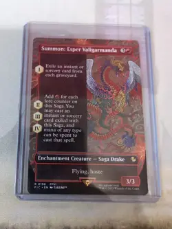 MTG - Summon: Esper Valigarmanda - Borderless Non-foil - Final Fantasy UB - Image 1