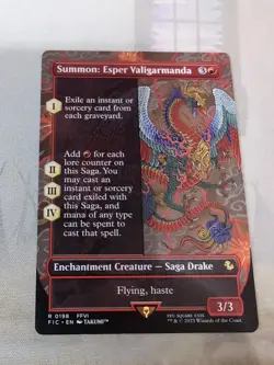 MTG - Summon: Esper Valigarmanda - Borderless Non-foil - Final Fantasy UB - Image 3