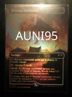 mtg magic extended borderless FOIL FRENCH fr vf Restless Bivouac tourmente - Image 1