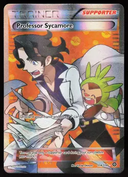 Professor Sycamore 114/114 Ultra Rare Steam Siege Pokemon Holo Near Mint - Image 1