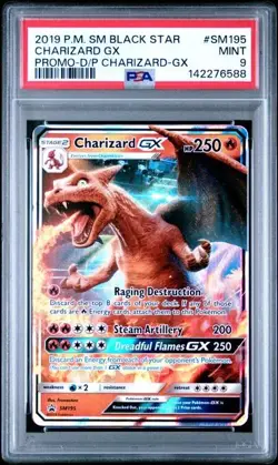 PSA 9 GYARADOS GX SM212 CHARIZARD GX SM195 BLACK STAR PROMOS SUN & MOON POKEMON - Image 4
