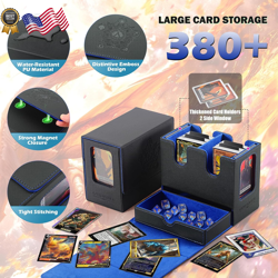 MTG Commander Deck Box with Dual Display Windows & Large Dice Tray PU Leather - Image 3