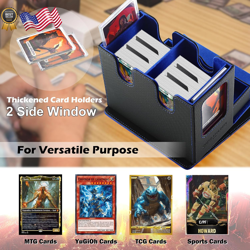 MTG Commander Deck Box with Dual Display Windows & Large Dice Tray PU Leather - Image 4