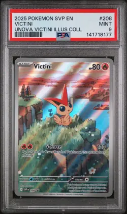 Victini Unova Victini Illus Coll Pokemon Svp En-Sv Black Star Promo 208 NM PSA 9 - Image 1