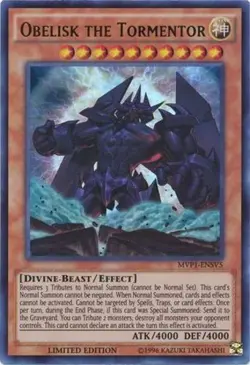 Yugioh! LP Obelisk the Tormentor - MVP1-ENSV5 - Ultra Rare - Limited Edition Lig - Image 1
