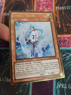 Yugioh Effect Veiler PGLD-EN036 Gold Rare 1st Edition Lightly Played - Image 3