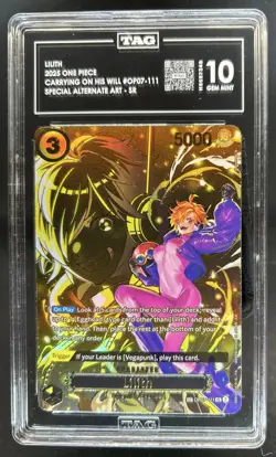 2025 One Piece Carrying On His Will Lilith Special Card Alt Art #OP07-111 TAG 10 - Image 1