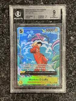 Luffy Alt Art Treasure Rare OP07-109 OPTCG Two Legends Series BGS 9 - Image 1