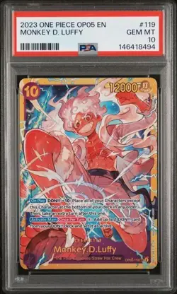 Monkey D. Luffy OP05-119 One Piece Awakening/New Era SEC PSA 10 GEM MINT - Image 1