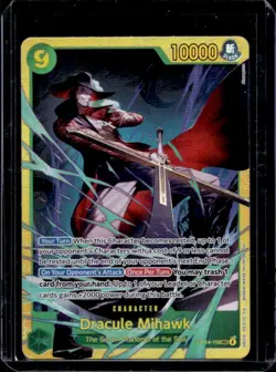 2026 One Piece Azure Sea's Seven Dracule Mihawk Secret Rare Manga Art #OP14-119 - Image 1