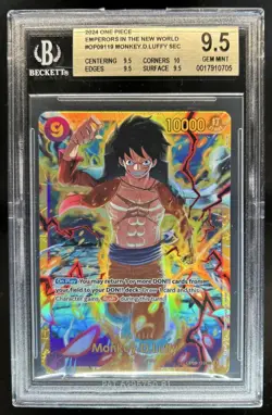 2024 One Piece Monkey.D.Luffy Secret Rare #OP09-119 BGS 9.5 - Image 1