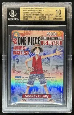 2026 One Piece US Voyage Giveaway Monkey.D.Luffy Promo #P055 BGS 10 PRISTINE - Image 1