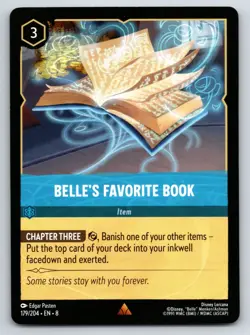 Disney Lorcana Belle's Favorite Book Reign of Jafar Rare #179/204 NM - Image 1