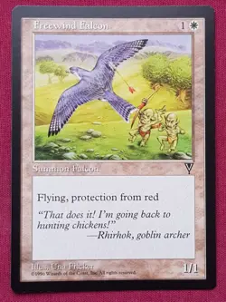 Magic The Gathering VISIONS FREEWIND FALCON white card MTG - Image 1