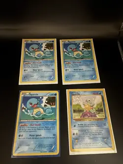Pokemon Squirtle Card Lot x4 Vintage + Modern 83/102 29/149 LP - Image 1