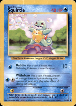 Pokemon Squirtle Card Lot x4 Vintage + Modern 83/102 29/149 LP - Image 2