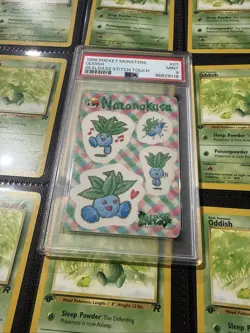 PSA 9 Pokemon Card Oddish #07 Japanese Stitch Touch Bandai Sealdass 1998 - Image 1