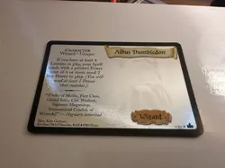 Wizards of the Coast Harry Potter TCG Albus Dumbledore Holo Character Card 1/80 - Image 1