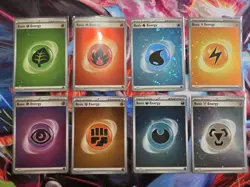 151 Cosmos Holo Energy Set 8 Card NM Full Set Double Swirl Pokemon SVE 001-008 - Image 1