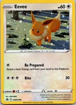 Eevee - SWSH190 - SWSH: Sword & Shield Promo Cards - NM Pokemon TCG - Image 1