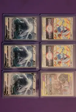 Pokemon 6 Card Lot. Check Discription!! Lugia V, Lugia Vstar, Mewtwo Mew Gx. - Image 1