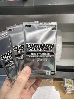 3x Digimon Card Game BT24 Time Stranger Release Event Pack Sealed - Image 2