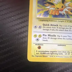 Pokemon Jolteon Jungle Holo Rare 4/64 70 HP 1999 Unlimited Wizards English Card - Image 5