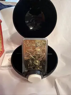 1999 Burger King Pokemon Pikachu 23K Gold-Plated Trading Card With Pokeball - Image 1