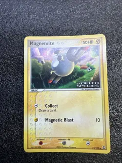Magnemite 74/113 EX Delta Species Stamped Reverse Holo Pokemon TCG Card - Image 3