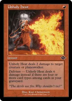 MTG Unholy Heat (Retro) [Modern Horizons 2] Foil Near Mint Magic - Image 1