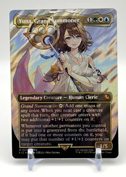 MTG: Final Fantasy (FIC) Yuna Grand Summoner (Surge Foil) #216 NM - Image 1