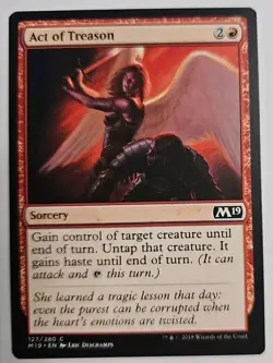MTG Magic The Gathering Card Act of TreasonSorcery Red M19 - Image 1