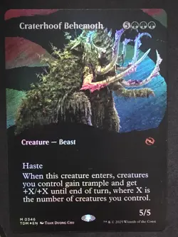 Craterhoof Behemoth (Borderless) Tarkir: Dragonstorm Foil - Image 1