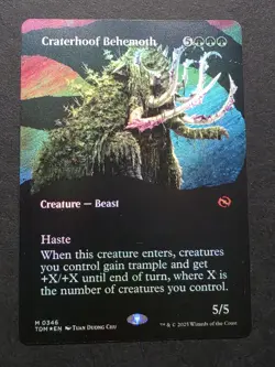 Craterhoof Behemoth (Borderless) Tarkir: Dragonstorm Foil - Image 2