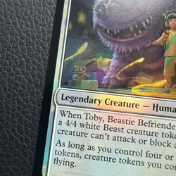 MTG FOIL Toby, Beastie Befriender (Prerelease) (Duskmourn: House of Horror)Promo - Image 2