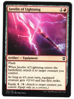 Javelin of Lightning 185 Commander Legends: Battle for Baldur's Gate NM MTG - Image 1
