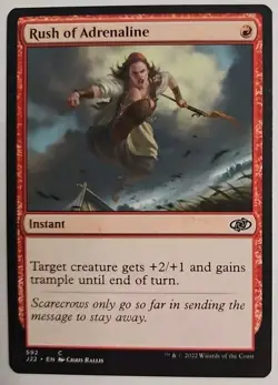 MTG Magic The Gathering Card Rush of Adrenaline Instant Red Jumpstart 2022 - Image 1
