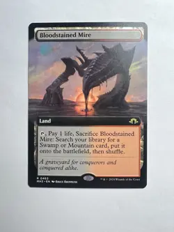 Bloodstained Mire Modern Horizons 3 Rare Land Extended Art Regular English MTG - Image 1