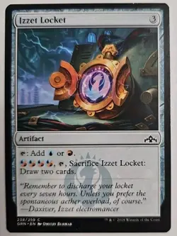 MTG Magic The Gathering Card Izzet Locket Artifact Guilds Of Ravnica 2018 - Image 1