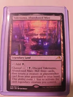 Takenuma, Abandoned Mire Kamigawa: Neon Dynasty Legendary Land Rare Black 278/3… - Image 1