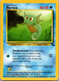 Horsea 49/62 - Fossil - LP Pokemon TCG - Image 1