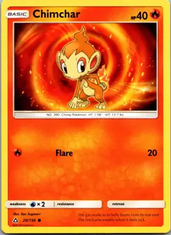 Chimchar (20) 20/156 - SM - Ultra Prism - NM Pokemon TCG - Image 1