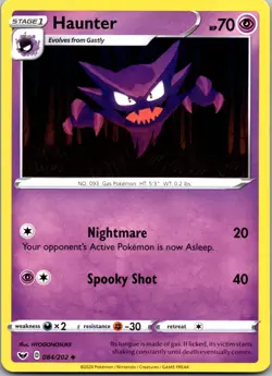 Haunter 084/202 - SWSH01: Sword & Shield Base Set - NM Pokemon TCG - Image 1