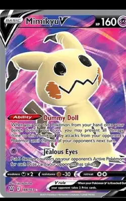 Mimikyu V - 148/163 - Pokemon Battle Styles Sword & Shield Full Art Rare Card NM - Image 1