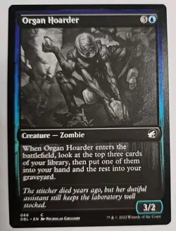 MTG Magic The Gathering Card Organ HoarderCreature Zombie Blue Midnight Hunt - Image 1