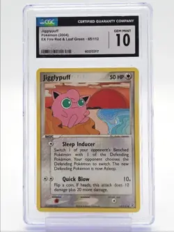 JIGGLYPUFF 2004 POKEMON EX FIRE RED & LEAF GREEN COMMON 65/112 CGC 10 Q6846 - Image 1