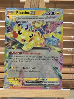Pikachu EX 057/217 Double Rare - ASC EN Ascended Heroes Pokemon - NM/M - Image 1